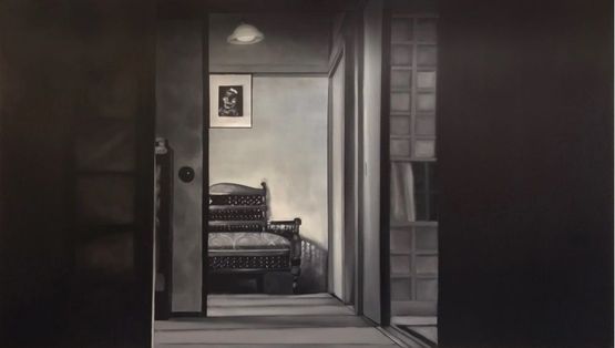 An Empy Scene from an Ozu Film by Justin Loke contemporary artwork Painting