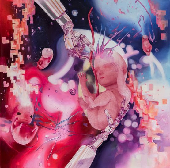 Again by Caison Wang contemporary artwork Painting