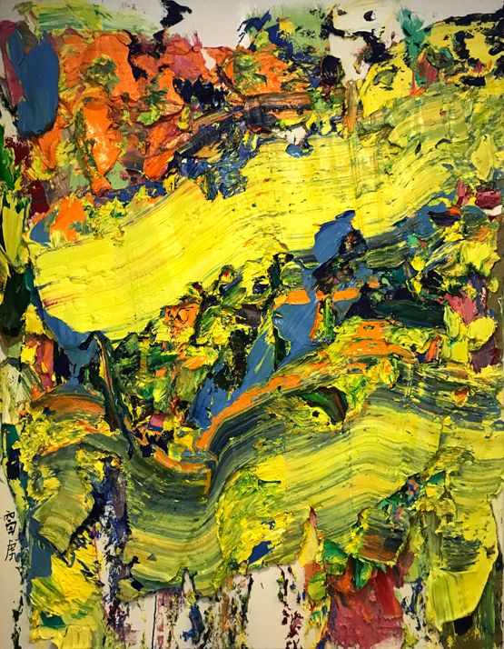 Window Tiger by Jinshi Zhu contemporary artwork Painting
