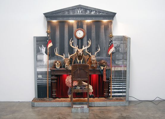 Drawing for the Caddy Court by Edward Kienholz And Nancy Reddin Kienholz contemporary artwork Mixed Media