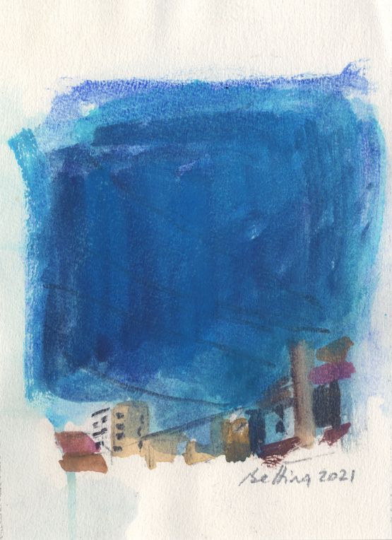 Sky Diary 29 by Bettina Khoury Badr contemporary artwork Works on Paper