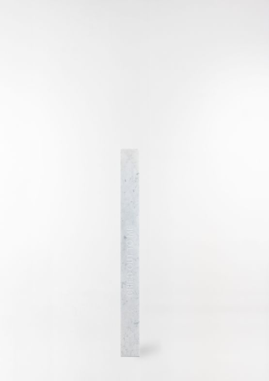 CRIED OUT TO ME white marble columns by Claudia Comte contemporary artwork Painting