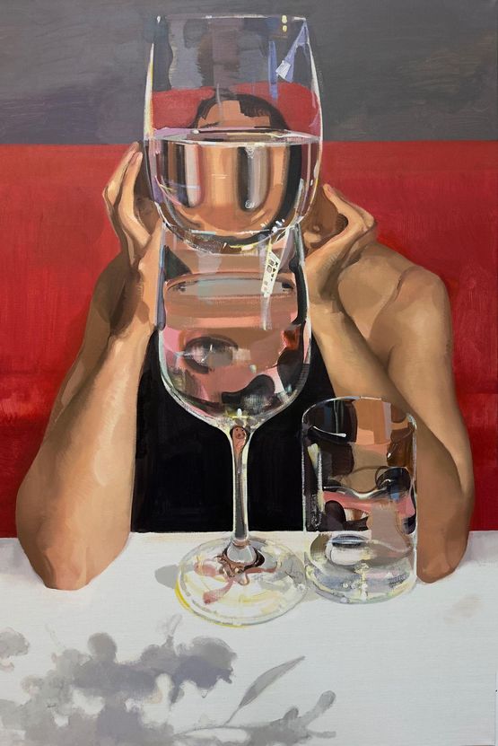 Gaze no.1 by Deng Shiqing contemporary artwork Painting