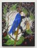 Portrait of a Blue Bird After Picabia Black and White Light Again Again by Ann Craven contemporary artwork Painting
