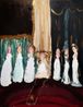 The Queen and Her Ladies by Genieve Figgis contemporary artwork Painting
