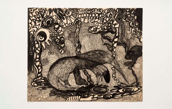 Untitled from the BlackWhite Animals series by Wanda Pimentel contemporary artwork Works on Paper