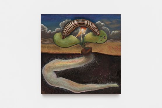Lagarta de fogo by Anna Livia Taborda Monahan contemporary artwork Painting