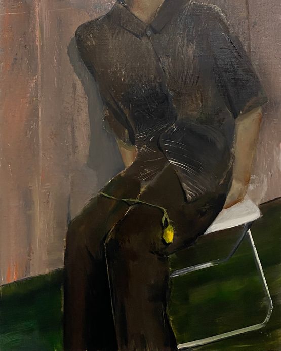 Withered Flowers Faded Time by Ahn Ji-San contemporary artwork Painting