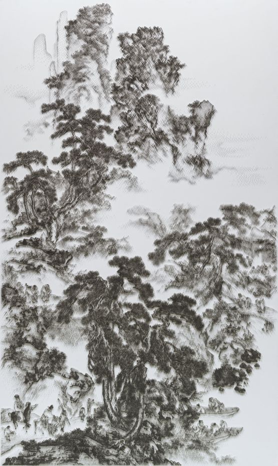 Imitating Spring Outing by Dai Jin Ming Dynasty by Chen Chun-Hao contemporary artwork Painting