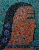 Green Eyesight by Xiong Wenyun contemporary artwork painting