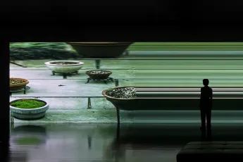 Contemporary art exhibition Ryuichi Sakamoto  seeing sound hearing time at M Hong Kong