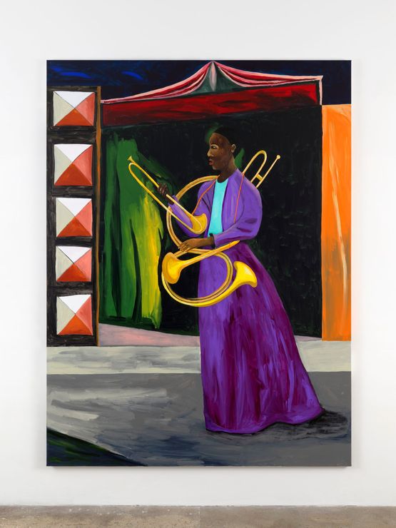 Horn Seller by Lubaina Himid contemporary artwork Painting