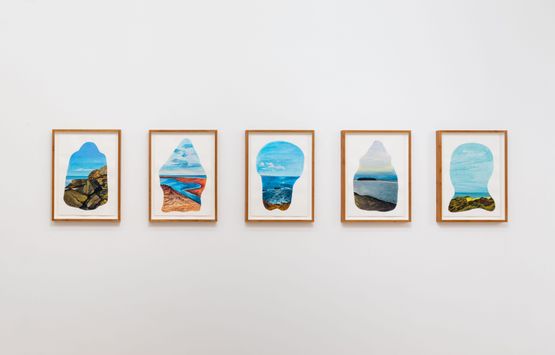 Land Sea and Sky by Muhanned Cader contemporary artwork Works on Paper