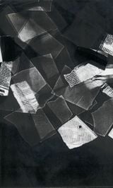 Untitled paper scraps by Pati Hill contemporary artwork print