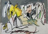 Untitled by Eddie Martinez contemporary artwork drawing painting