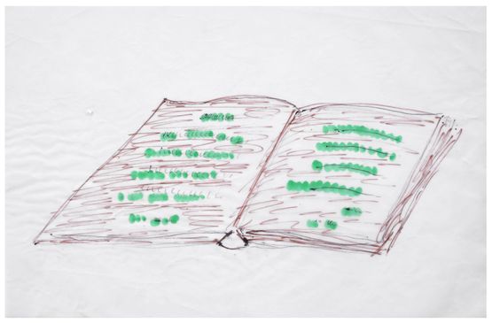 Project for an Intervention on the landscape Book-Field AgriCulture by Mirella Bentivoglio contemporary artwork Works on Paper