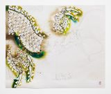 Study of Angels Eye View Inked Dragon Head by Gajin Fujita contemporary artwork drawing painting works on paper