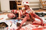 SS EE Saint Santa Eva Elf Drawing Session by Paul Mccarthy With Lilith Stangenberg contemporary artwork moving image