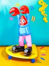 Lobster Skateboard by Philip Colbert contemporary artwork painting