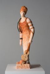 Woman with requinto by Linda Marrinon contemporary artwork sculpture