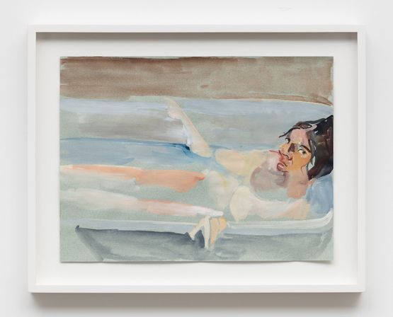 In the Bath by Chantal Joffe contemporary artwork Painting