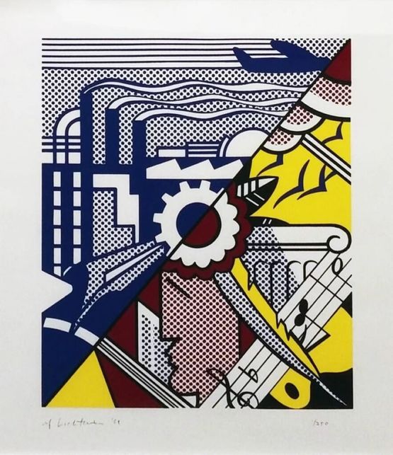 Industry and the Arts II C. 86 by Roy Lichtenstein contemporary artwork Print