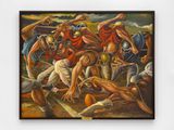 Fumble in the Line by Ernie Barnes contemporary artwork painting