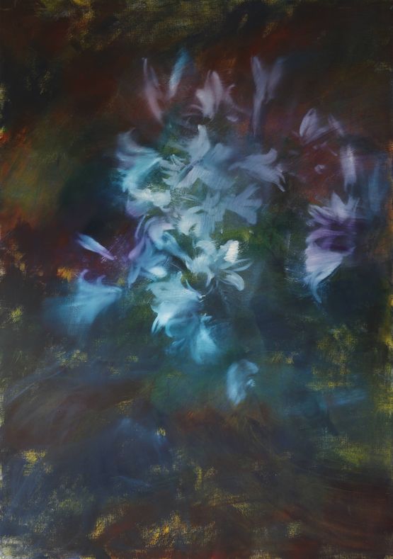 Lily Triptych 1 by Jake Wood-Evans contemporary artwork Painting