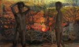 Hunted SunsetA Conversation of Sorts by Jake Grewal contemporary artwork painting