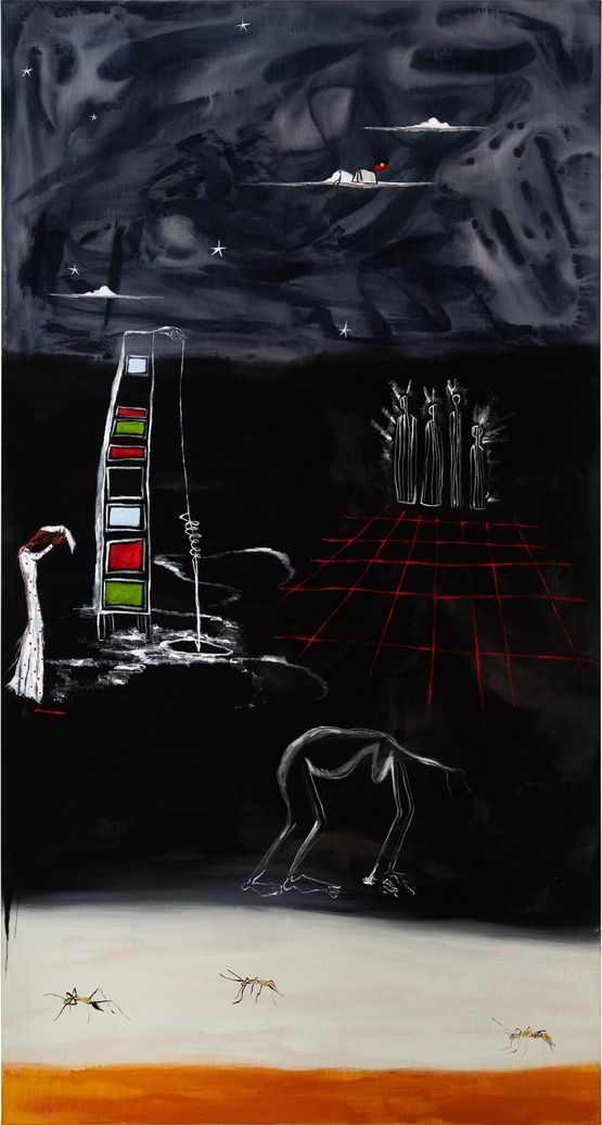 This Is How We Walk On The Moon by Mia Boe contemporary artwork Painting