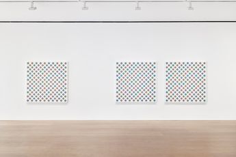 Contemporary art exhibition Bridget Riley Past into Present at David Zwirner London United Kingdom