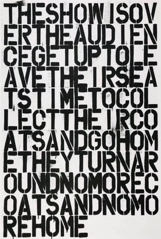 Untitled The Show is Over by Christopher Wool contemporary artwork Works on Paper