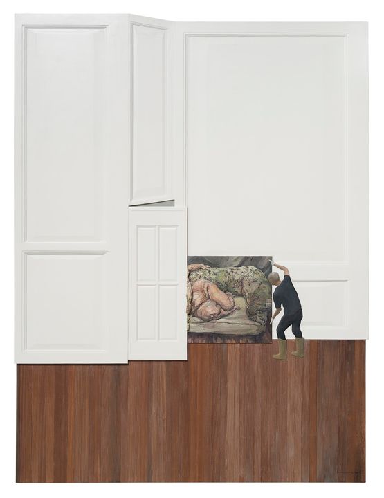Moving a Sofa  by Huang Yishan contemporary artwork Mixed Media