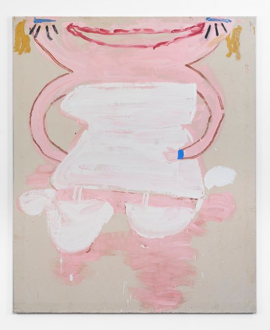 White Corset Smile by Rose Wylie contemporary artwork Painting