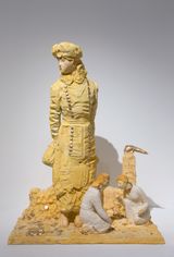 Woman and children Albert France 1916 by Linda Marrinon contemporary artwork sculpture
