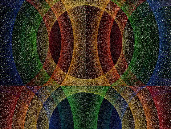 Alchimie 492 Diptych by Julio Le Parc contemporary artwork Painting