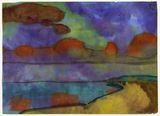 Landschaft mit Meeresbucht by Emil Nolde contemporary artwork works on paper