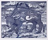 Animal Spirit blue by Grayson Perry contemporary artwork print