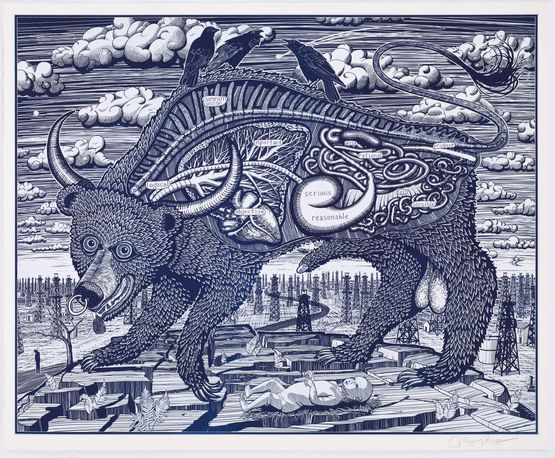 Animal Spirit blue by Grayson Perry contemporary artwork Print