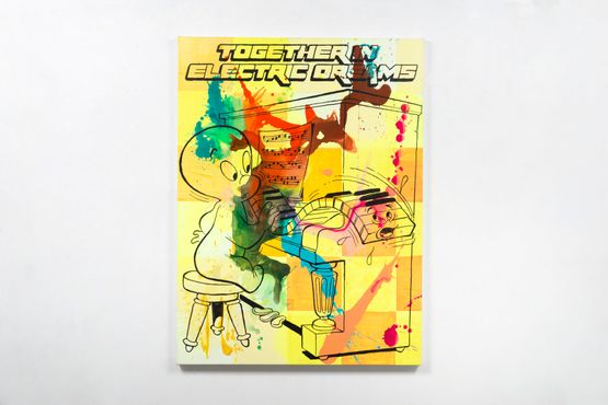 Well always be together in electric dreams by Gabriel Madan contemporary artwork Painting