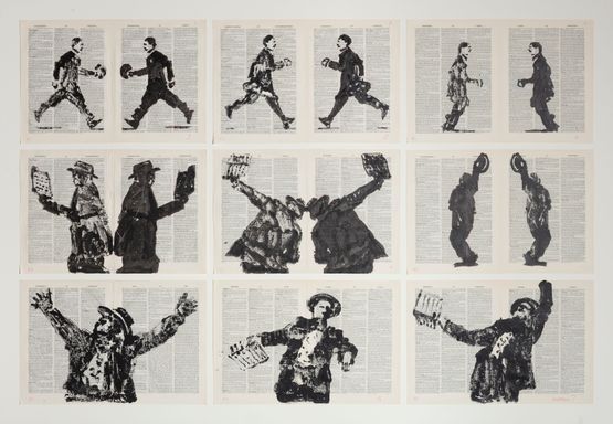 Composite for LOrfeo Unjustifiable by William Kentridge contemporary artwork Drawing