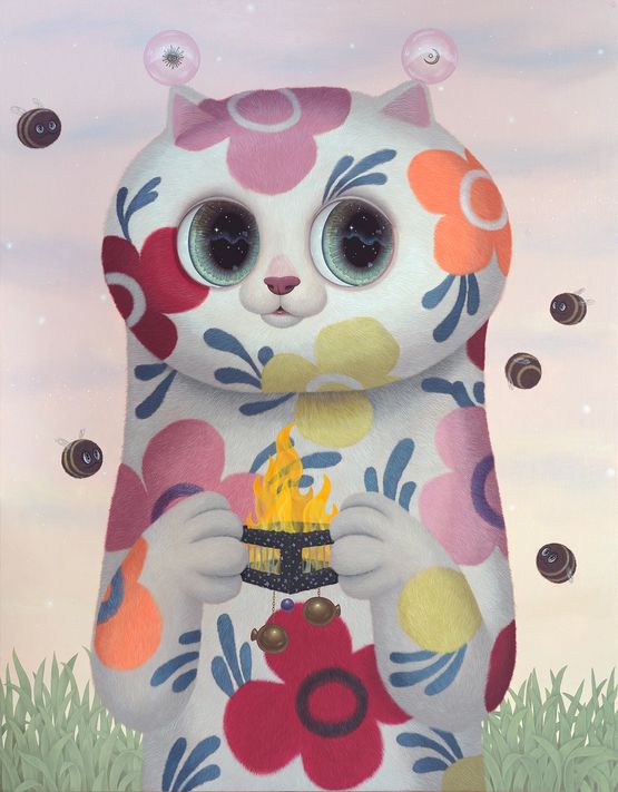 I am the flower by Diren Lee contemporary artwork Painting