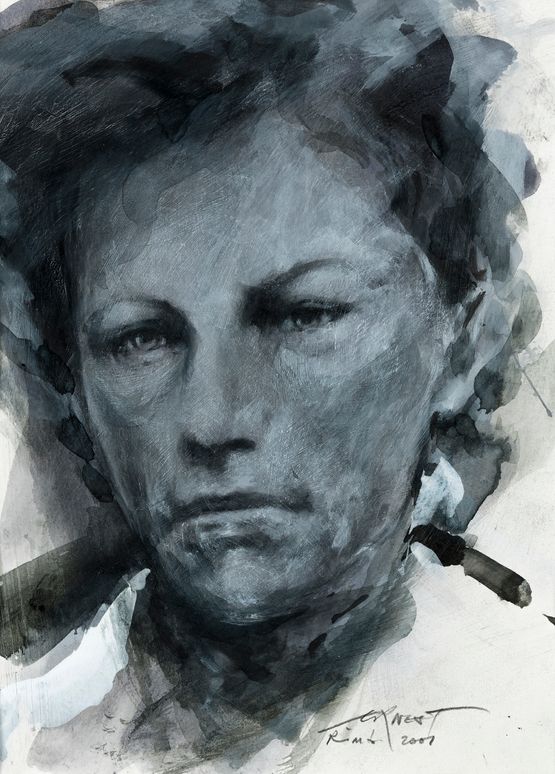 Etude pour Rimbaud by Ernest Pignon-Ernest contemporary artwork Painting