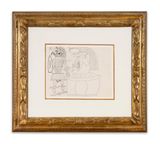 Deux hommes en armure by Pablo Picasso contemporary artwork works on paper