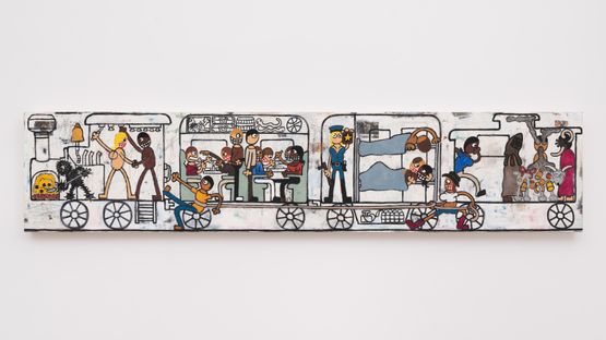 The Train by Jay Stuckey contemporary artwork Painting