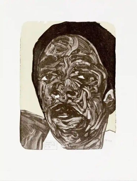 Limestone by Amoako Boafo contemporary artwork Works on Paper