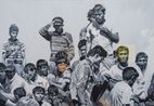 The Silent Crossing by Abdalla Al Omari contemporary artwork Painting
