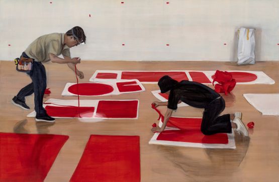 Red Letters 03 by Jina Park contemporary artwork Painting