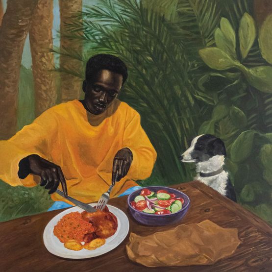 Cant Wait by Kingsley Dzade contemporary artwork Painting