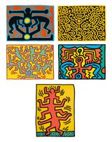 Growing Series I-V by Keith Haring contemporary artwork works on paper print